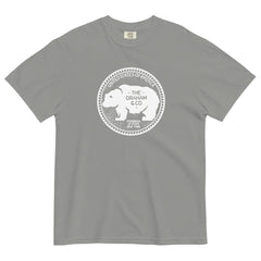 THE GRAHAM & CO BEAR NICKEL - WHITE  Garment-dyed Heavyweight Tee