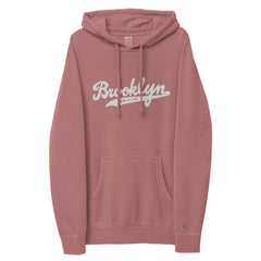 BROOKLYN EMBRODERY pigment-dyed hoodie