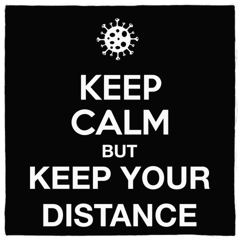 KEEP CALM BUR KEEP YOUE DISTANCE / Bandanas