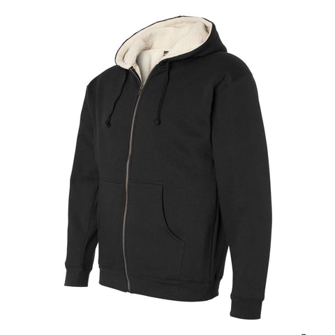 BRJ ORCHARD // BLACK Sherpa Lined Heavyweight Hoodie