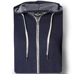 BRJ BROADWAY // MARINE -Full Zip Hoodie  French Terry Men's Knit By Robert James