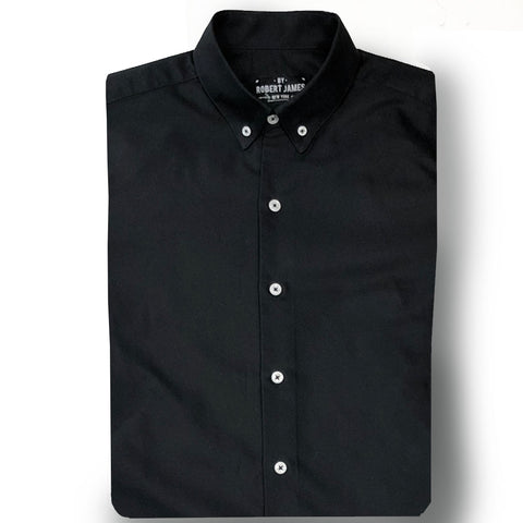 BOND 30% OFF - MOD BUTTON DOWN BLACK OXFORD CLOTH SHIRT- IN STOCK - XL