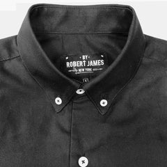 BOND 30% OFF - MOD BUTTON DOWN BLACK OXFORD CLOTH SHIRT- IN STOCK - XL