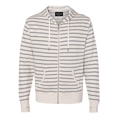 BRJ BROADWAY // CHARCOAL STRIPE  French Terry Full Zip Hoodie Men's Knit By Robert James