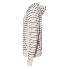 BRJ BROADWAY // CHARCOAL STRIPE  French Terry Full Zip Hoodie Men's Knit By Robert James