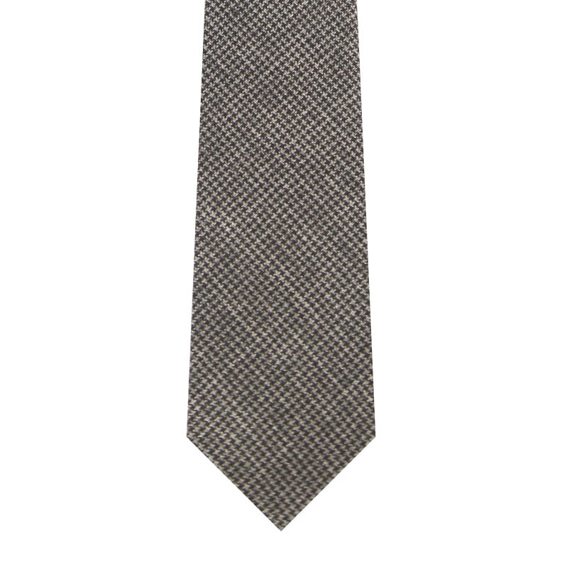BRJ // CHARCOAL END ON END CHECK TIE Men's Ties By Robert James