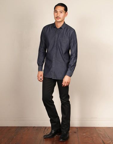 WESTERN 19 // BLACK Men's Denim Jeans By Robert James