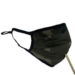 COTTON OLIVE CAMO Beverage / Cocktail Mask - 1 PC Face Mask