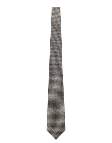 BRJ // CHARCOAL END ON END CHECK TIE Men's Ties By Robert James