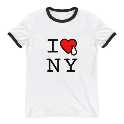 I HEART & TEAR NY /.  Ringer T-Shirt
