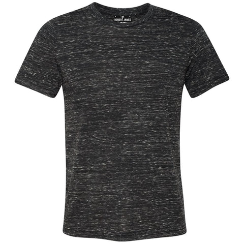THE MAX FLECK TEE - Black Grey Fleck Men's Knit T-Shirt By Robert James