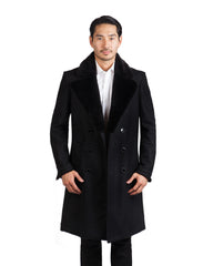 NORWHAL WOOL MELTON NO FUR - BRIDGE OVERCOAT // BLACK