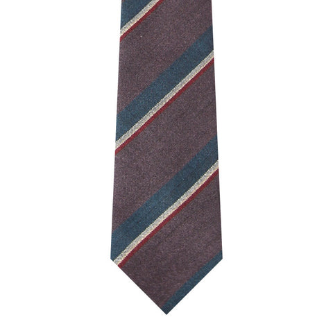 BRJ // BURGUNDY/NAVY STRIPE TIE Men's Ties By Robert James