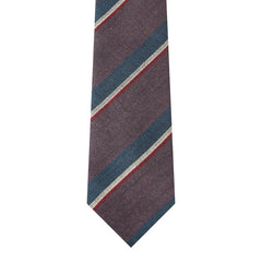 BRJ // BURGUNDY/NAVY STRIPE TIE Men's Ties By Robert James