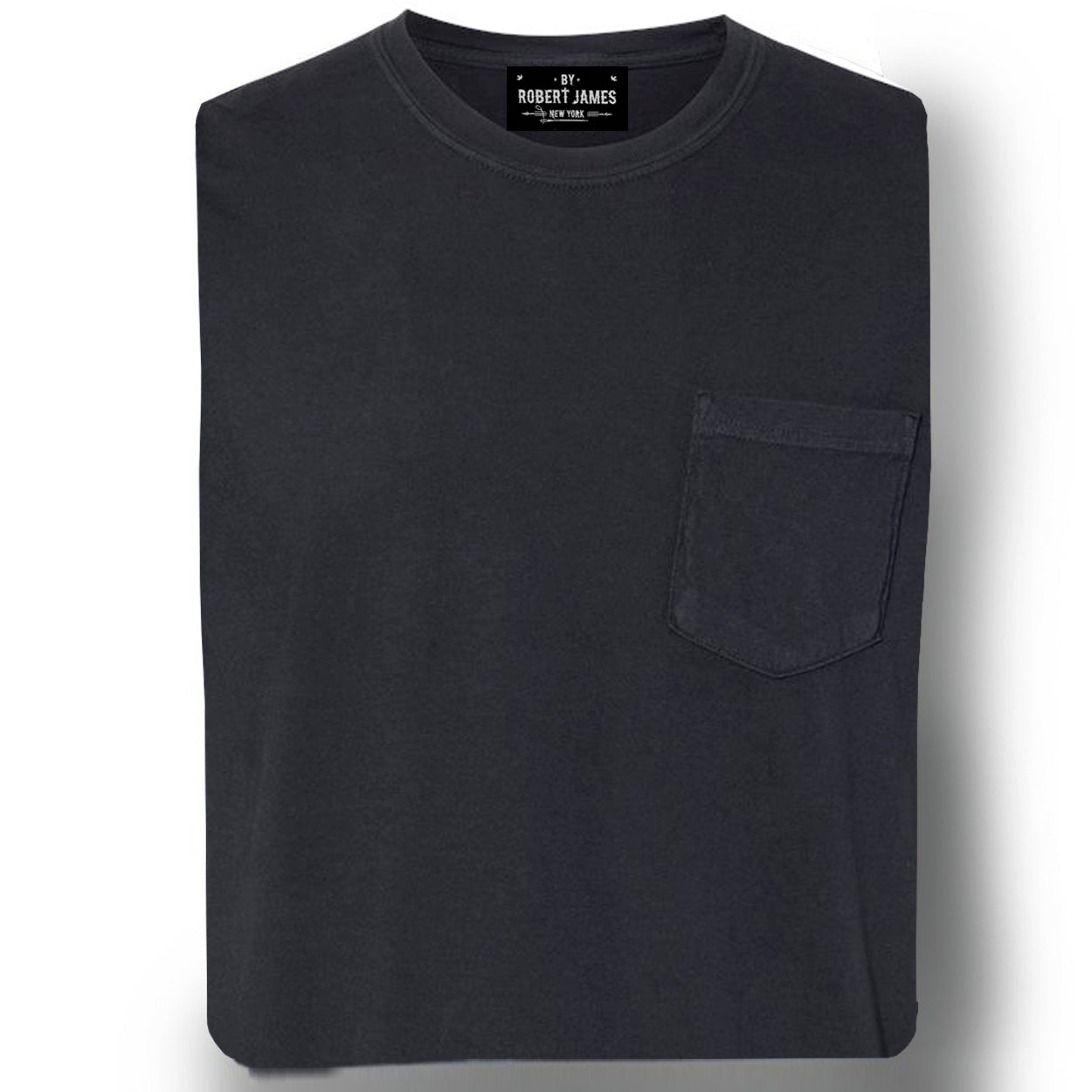 DAGGERS PIGMENT DYED POCKET TEE - WASHED BLACK Men's Knit T-Shirt By Robert James