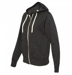 BRJ BROADWAY // HEATHER CHARCOAL French Terry Full Zip Hoodie Men's Knit By Robert James