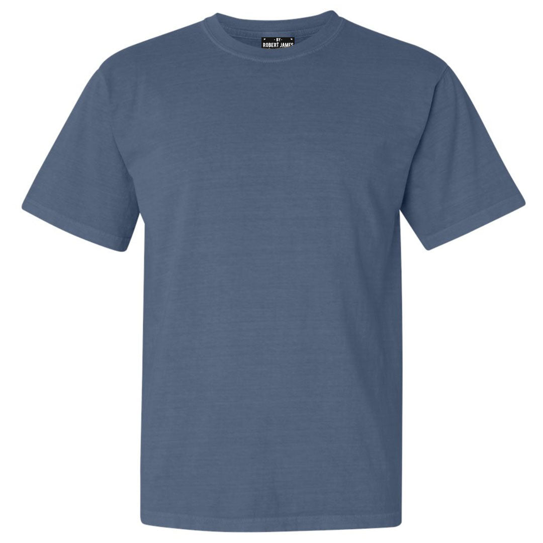 THE RULLOW PIGMENT DYED TEE - WASHED DENIM  Men's Knit T-Shirt By Robert James