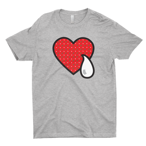 HEART & TEAR. RED RAINBOW WHITE TEAR / T-Shirts