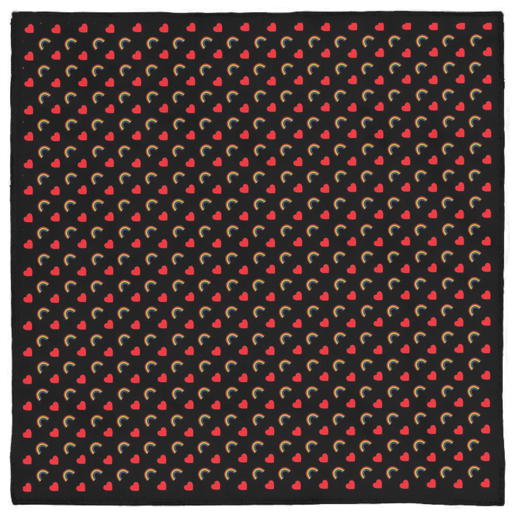 HEART & RAINBOW POPP RED / Bandanas