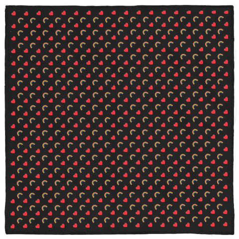 HEART & RAINBOW POPP RED / Bandanas