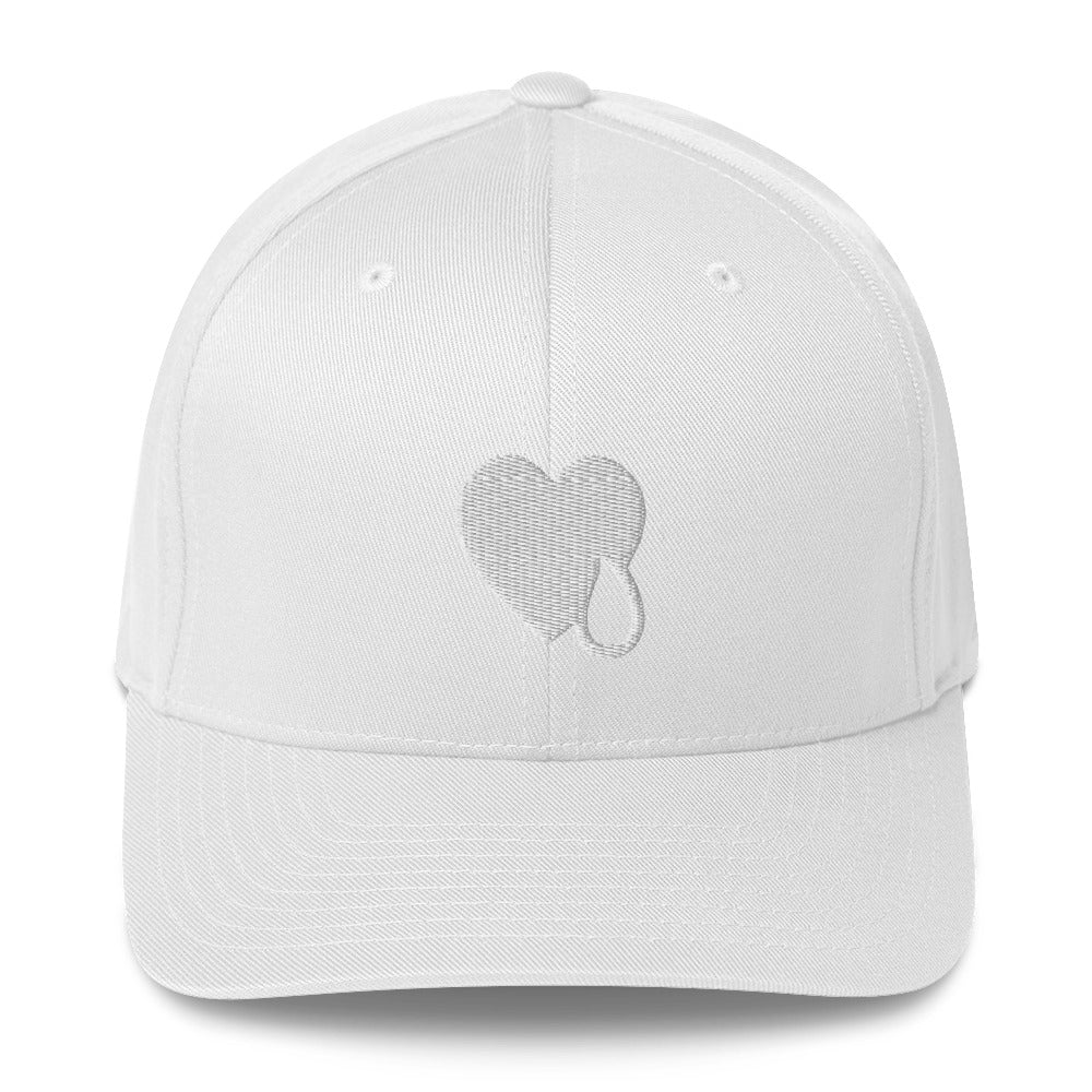 HEART & TEAR WHITE / Structured Twill Cap