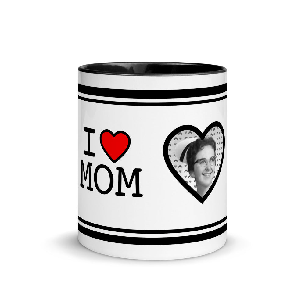 I HEART MOM / Mug BLACK Inside