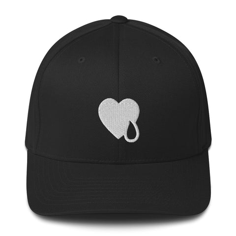 HEART & TEAR WHITE / Structured Twill Cap