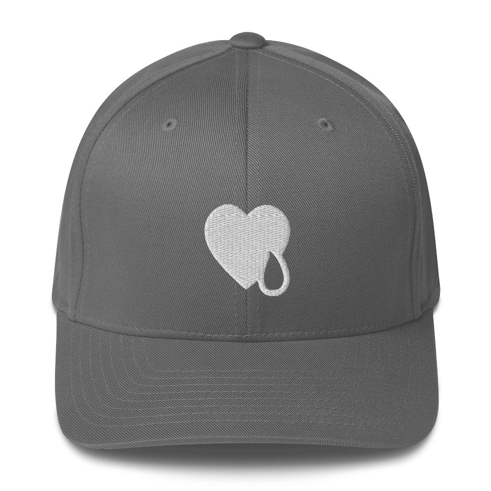 HEART & TEAR WHITE / Structured Twill Cap