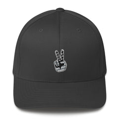 BLACK & WHITE / PEACE Structured Twill Cap