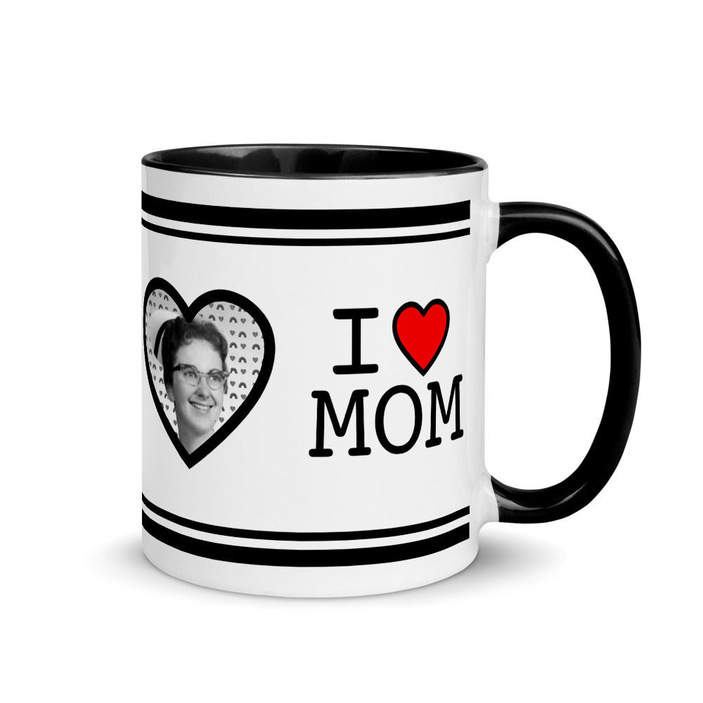 I HEART MOM / Mug BLACK Inside