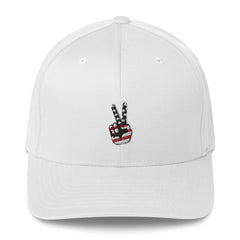 PEACE OUT BLACK // Fitted Twill Cap