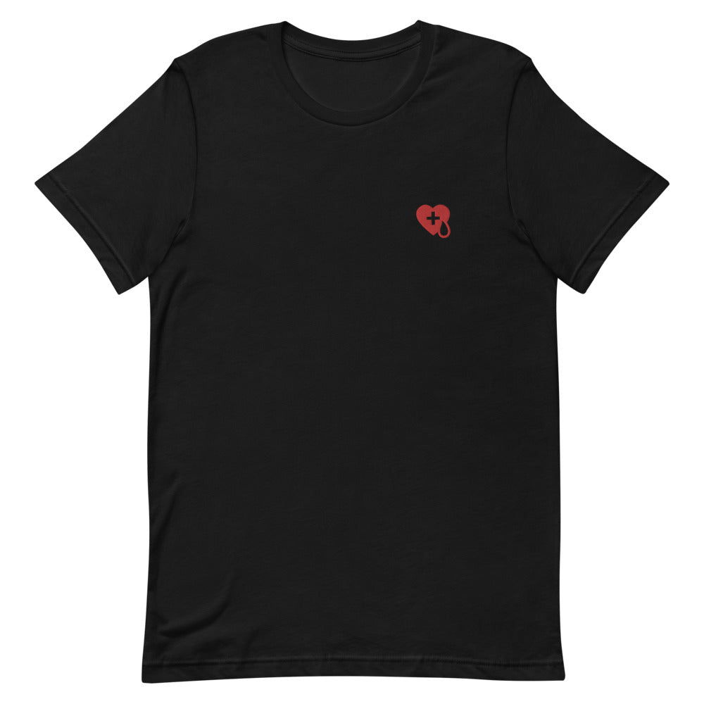 RED CROSS HEART & TEAR / Short-Sleeve Unisex T-Shirt
