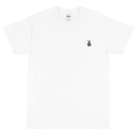 PEACE OUT EMBROIDERY / Short Sleeve T-Shirt